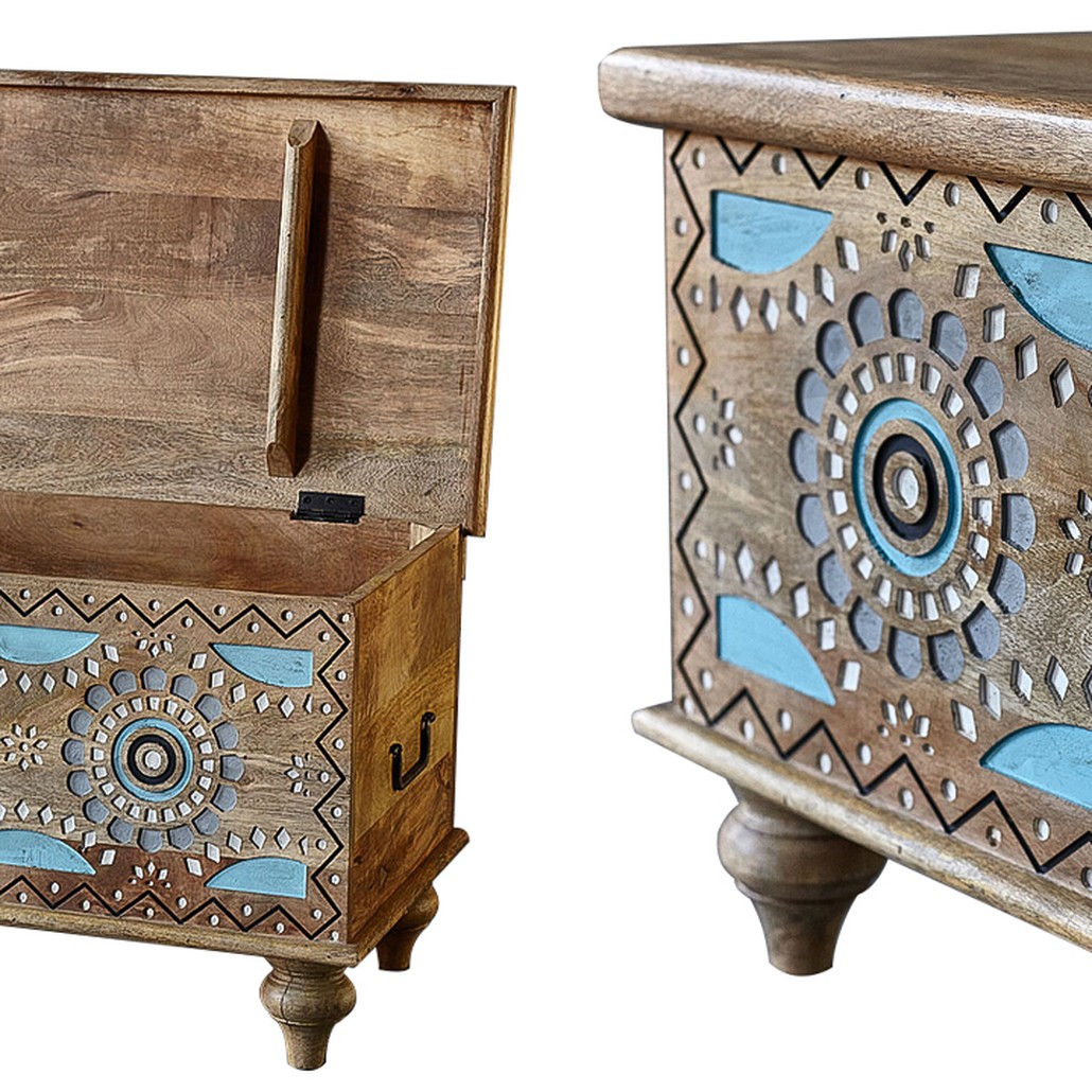 Сундук резной Mitra Carved Wood Chest
