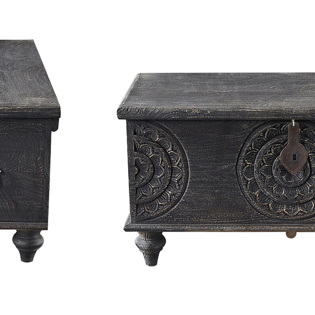 Сундук резной Tushar Carved Wood Chest