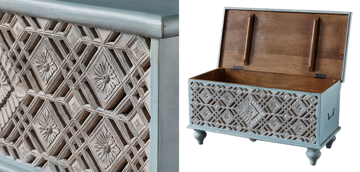 Сундук резной Vimal Carved Wood Chest