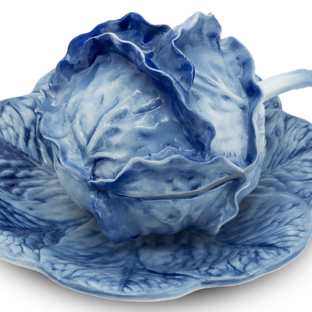 Супница SOUP BOWL CABBAGE W/PLATE D20 Blue