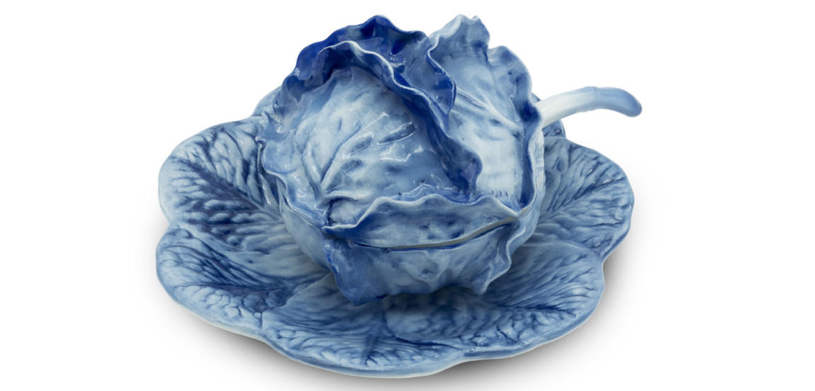 Супница SOUP BOWL CABBAGE W/PLATE D20 Blue