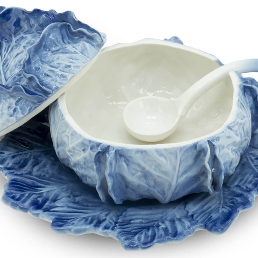 Супница SOUP BOWL CABBAGE W/PLATE D25 Blue