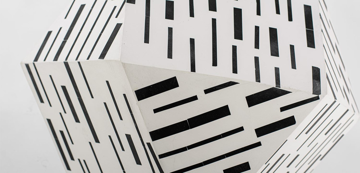 Табурет Black&white Indian Bone Inlay stool