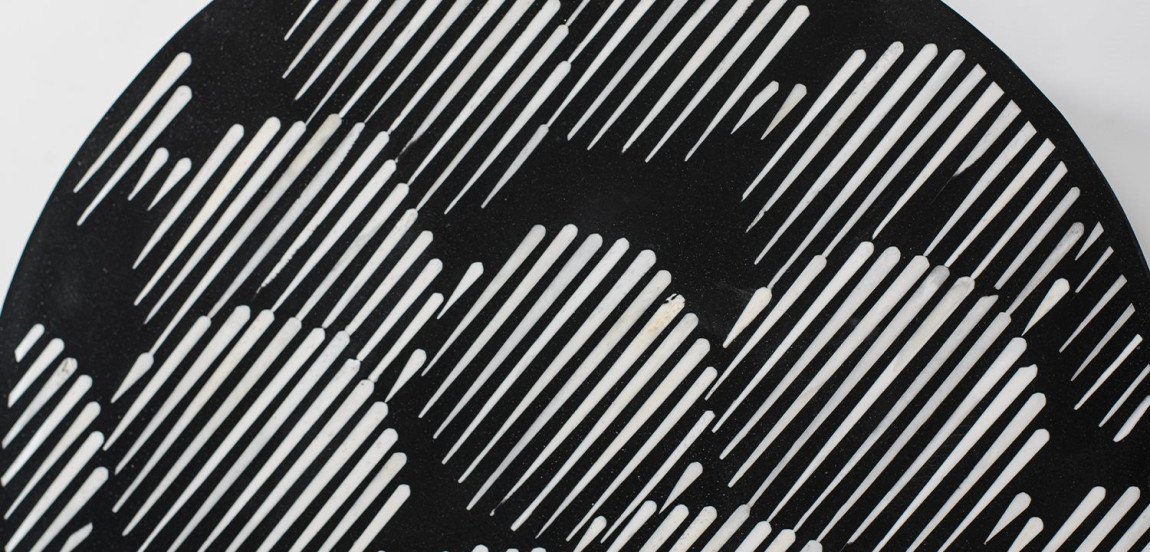 Табурет Black&white Indian Bone Inlay stool