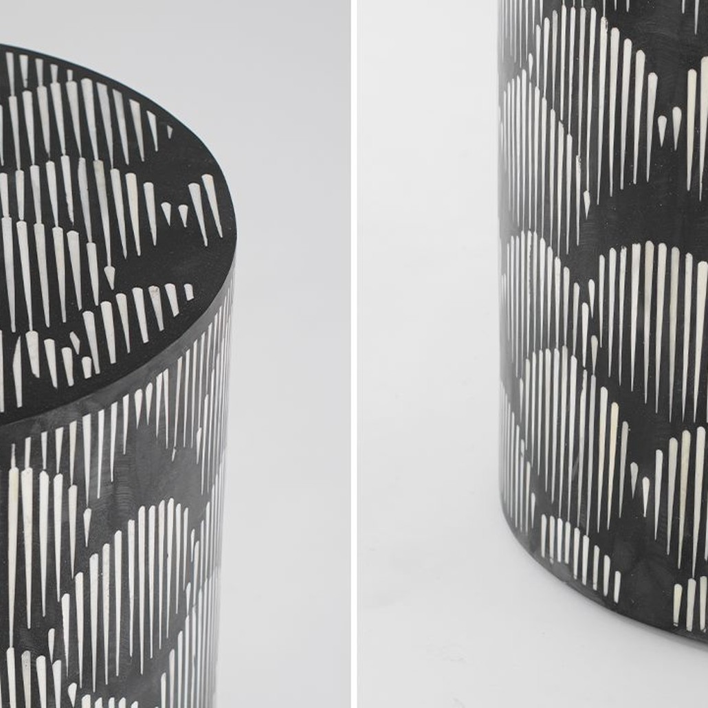 Табурет Black&white Indian Bone Inlay stool