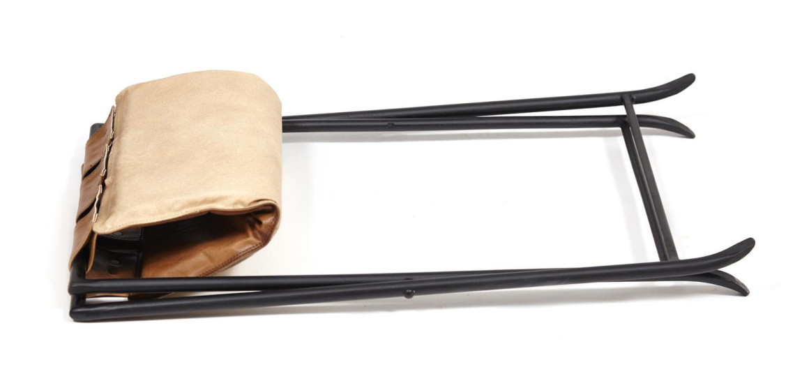 Табурет из кожи буйвола Industrial leather folding stool