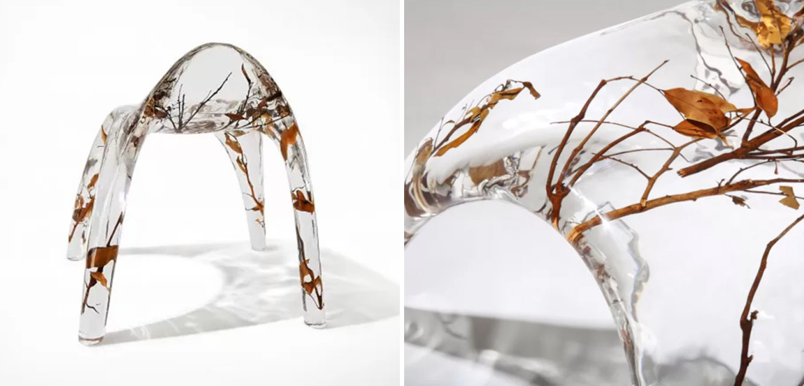 Табурет из Прозрачного акрила Lahti Waterfall