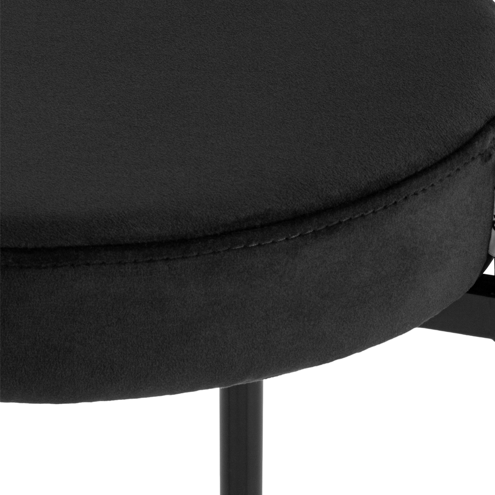 Табурет с мягким круглым сиденьем RIO Black