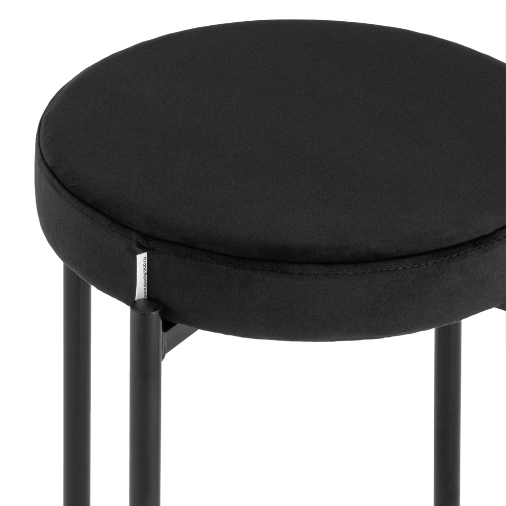 Табурет с мягким круглым сиденьем RIO Black