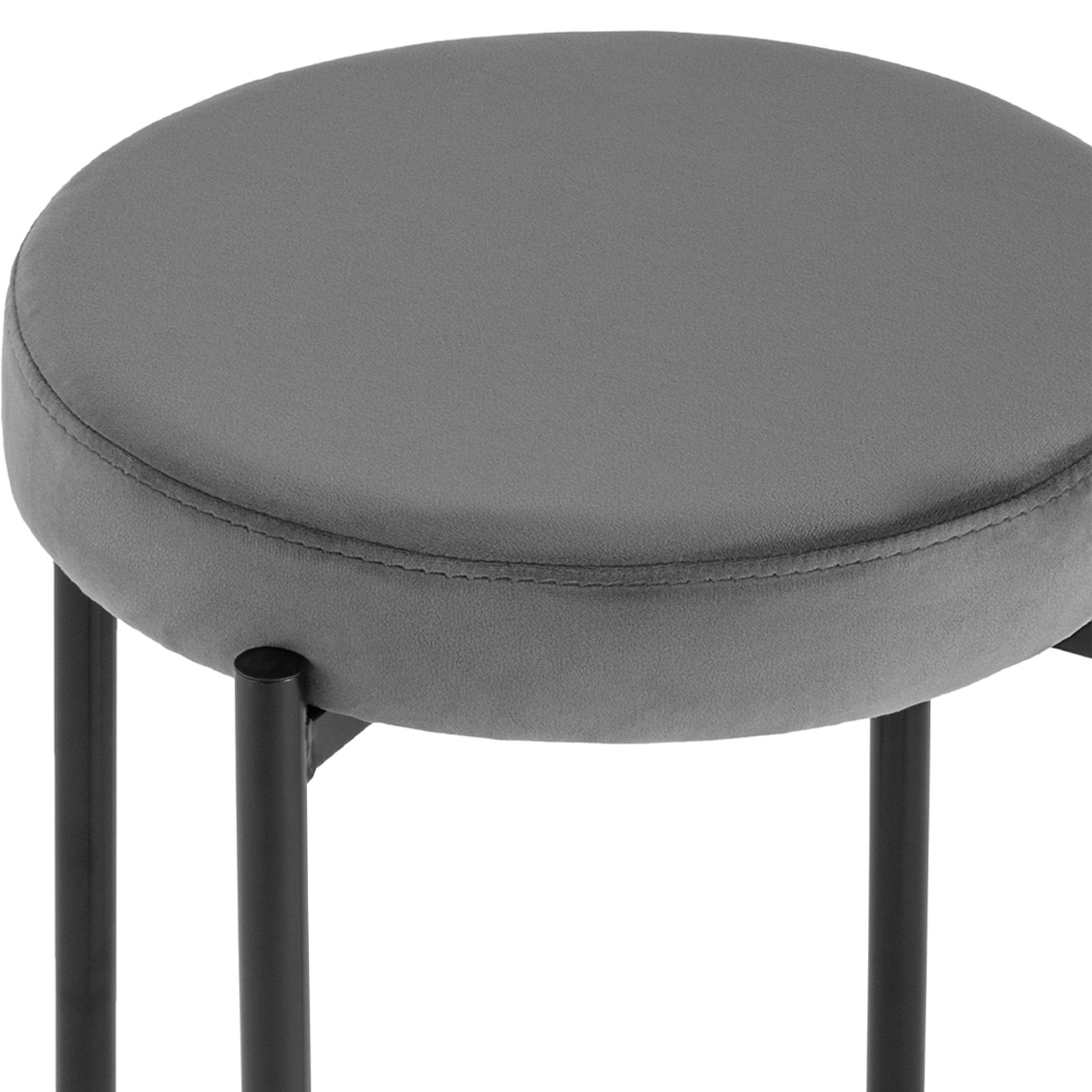 Табурет с мягким круглым сиденьем RIO Grey