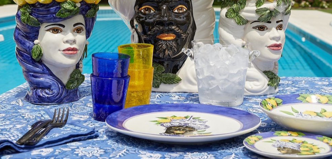 Тарелка Abhika SOUP PLATE MORO HEAD D 22,5 Blue