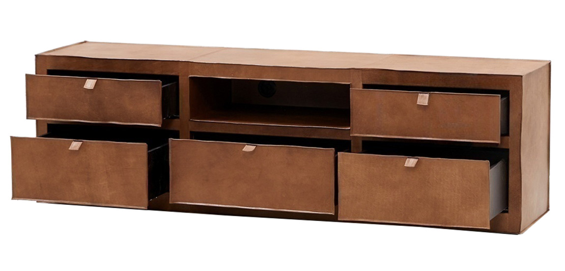 ТВ-тумба Leather Wood TV Stand