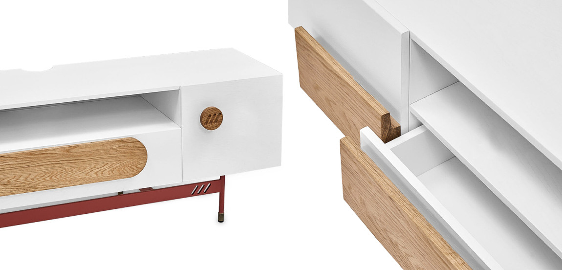 ТВ-тумба White and Wood Minimalism