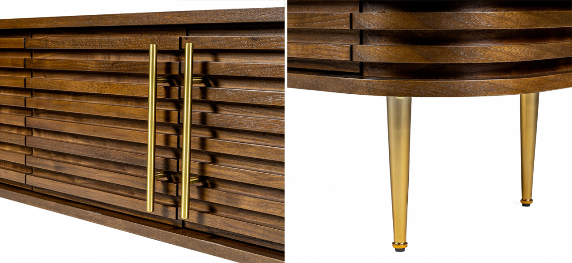 ТВ-тумба Wooden Rails Шпон Орех