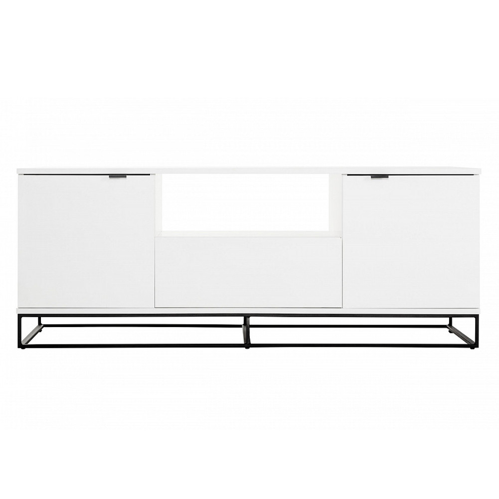 ТВ-тумба белая с  2-мя дверцами и ящиком Strict Lines