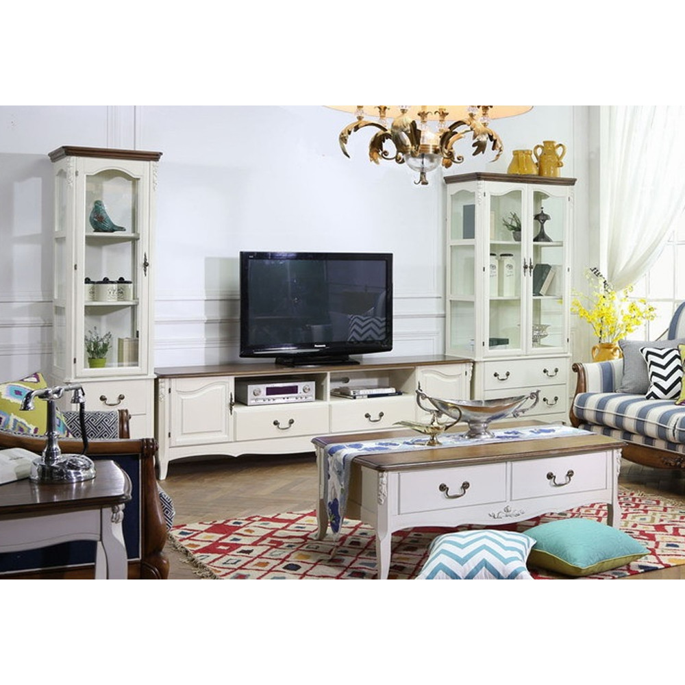 ТВ-тумба в стиле прованс из массива дерева Montmartre Wooden Provence TV Stand