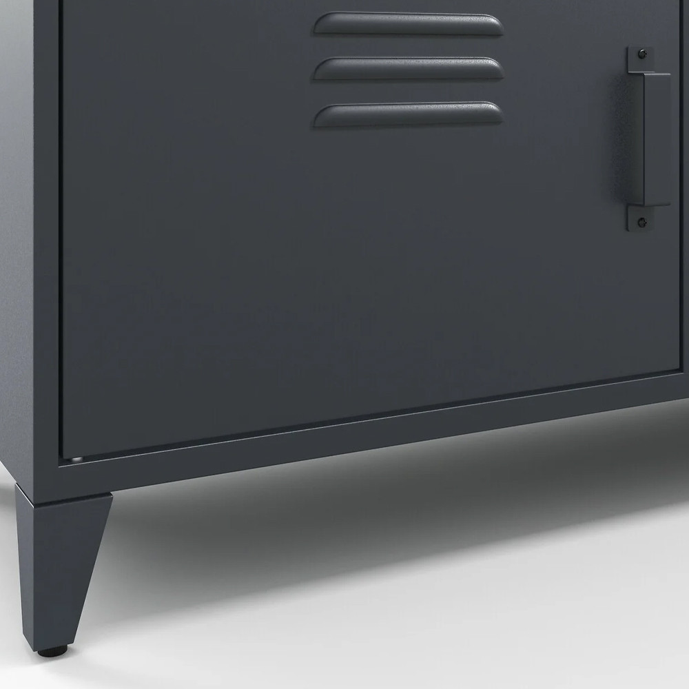 ТВ-тумба из металла и столешницей из массива дуба Metal Wood TV-Stand