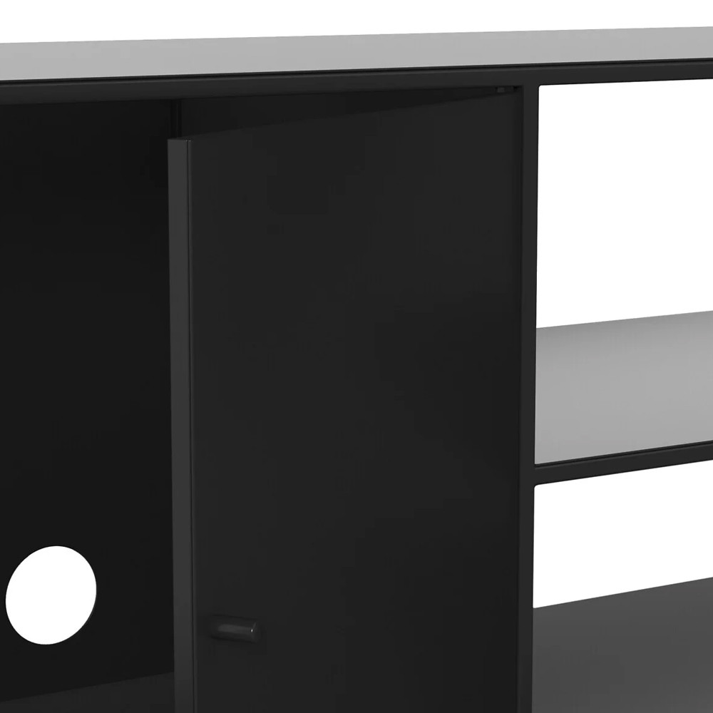 ТВ-тумба из металла с 2-мя дверцами и полками Damian Metal TV Stand