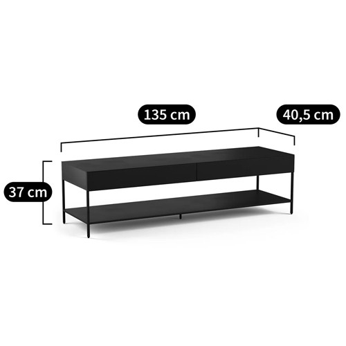 ТВ-тумба из металла с 2-мя ящиками Kelsey Metal TV Stand