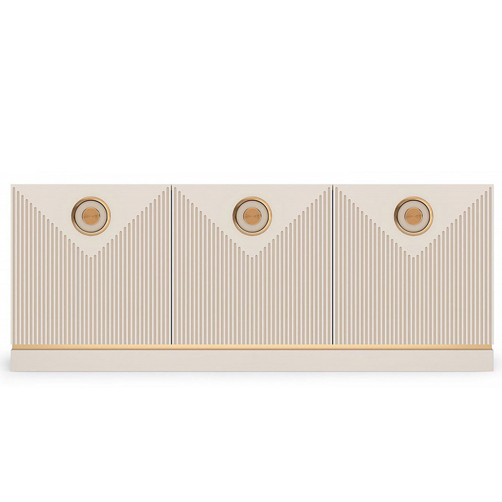 ТВ-тумба с 3-мя фактурными дверцами Satin Furniture