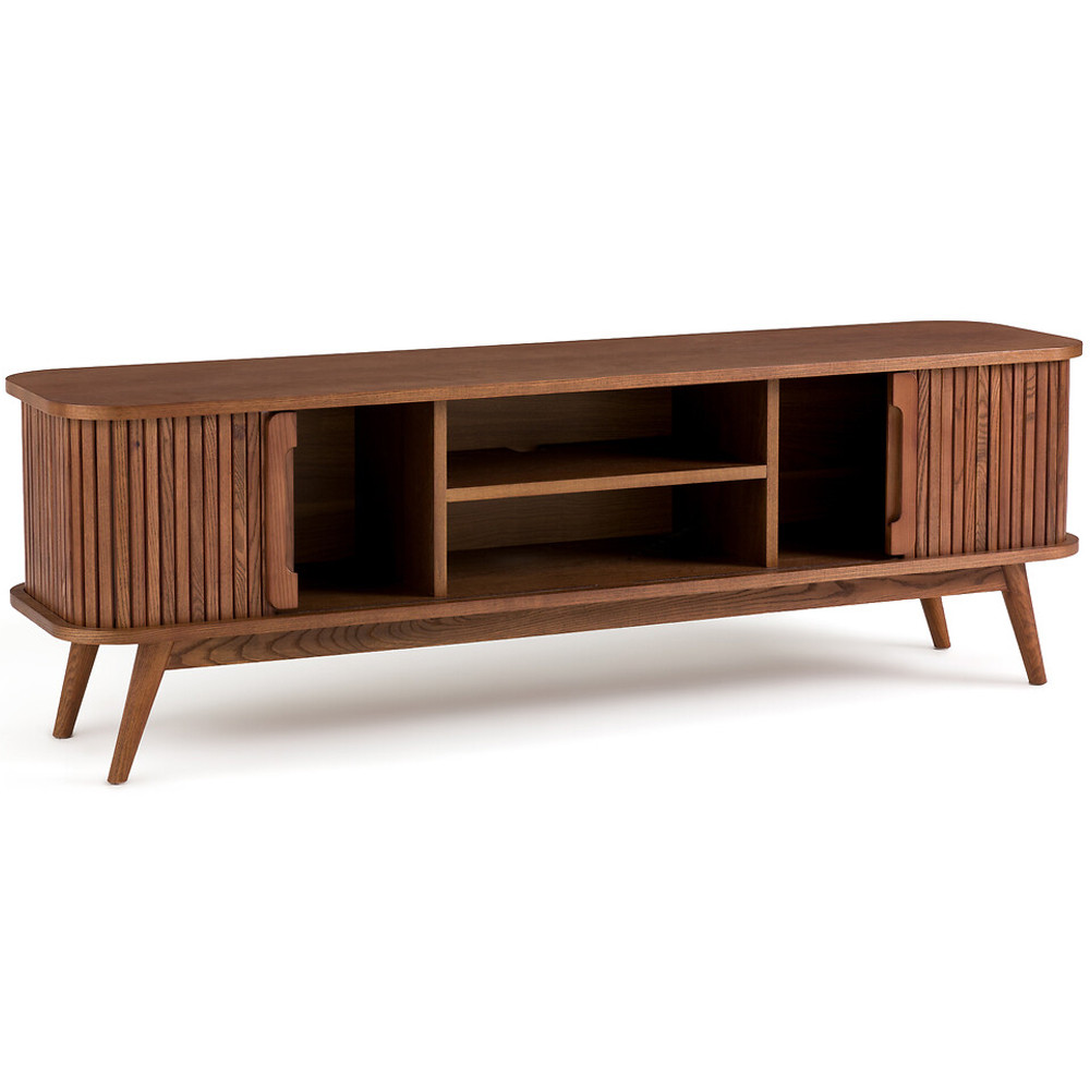 ТВ-тумба с двумя раздвижными дверцами Toinette Brown TV Stand