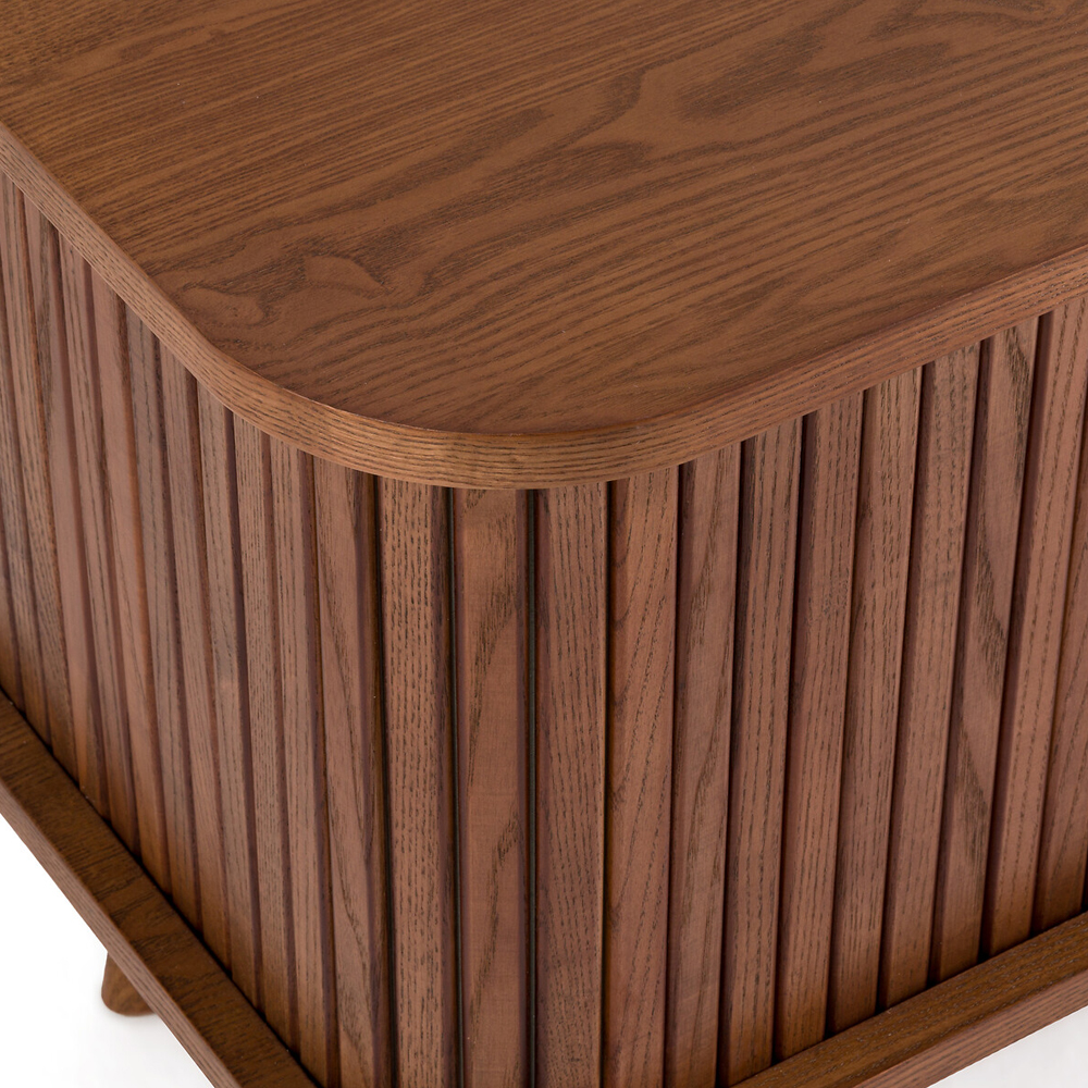 ТВ-тумба с двумя раздвижными дверцами Toinette Brown TV Stand