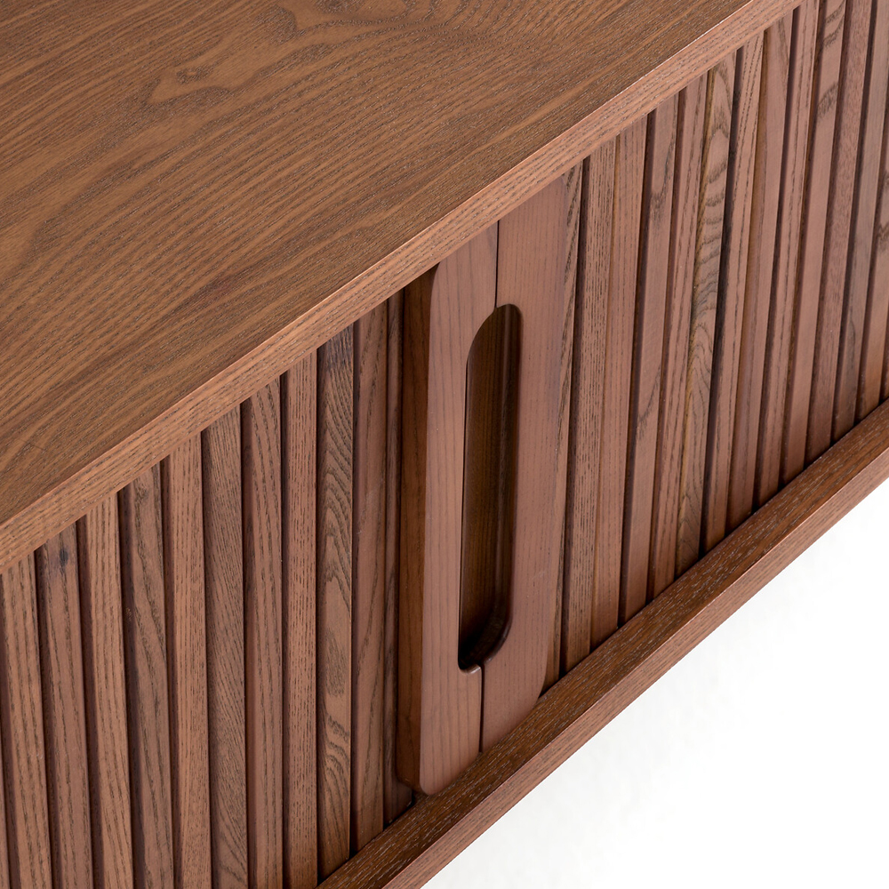 ТВ-тумба с двумя раздвижными дверцами Toinette Brown TV Stand