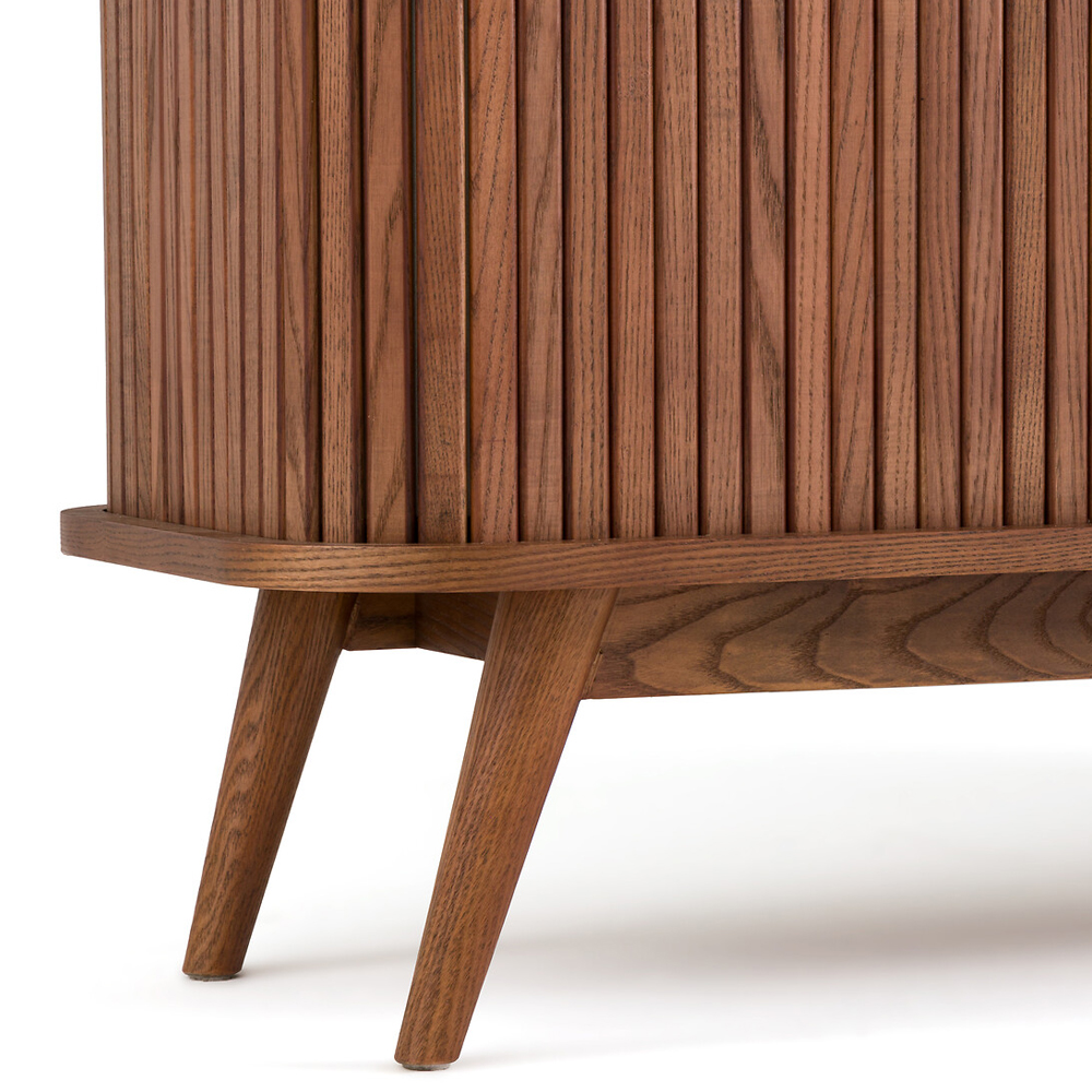 ТВ-тумба с двумя раздвижными дверцами Toinette Brown TV Stand