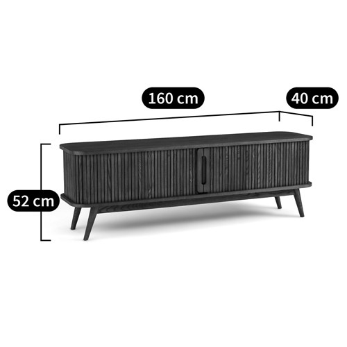 ТВ-тумба с двумя раздвижными дверцами Toinette Brown TV Stand