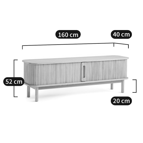 ТВ-тумба с двумя раздвижными дверцами Toinette Light TV Stand