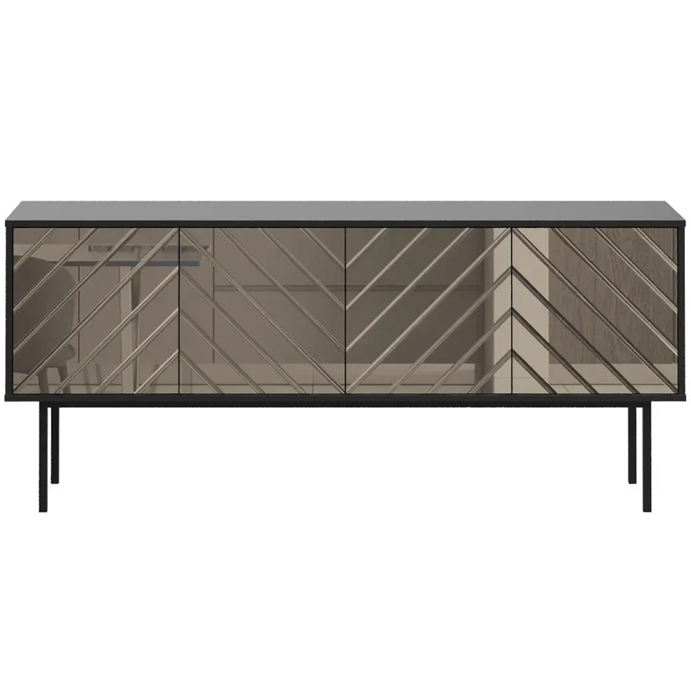 ТВ-тумба с зеркальным декором Serena TV-Stand