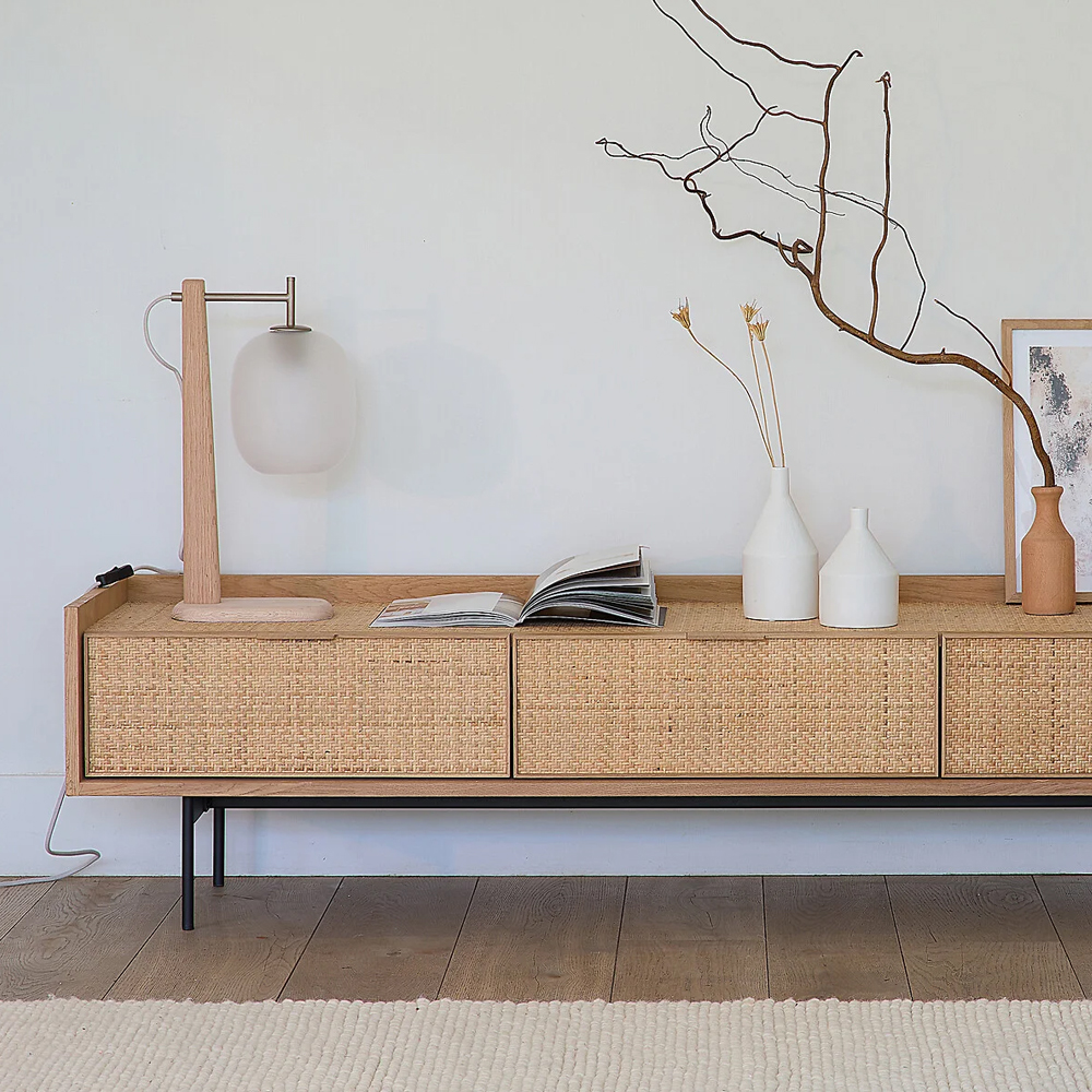 ТВ-тумба с плетеным декором Buckley Wicker TV Stand