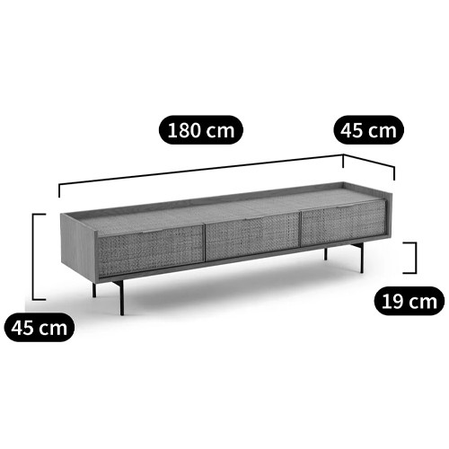 ТВ-тумба с плетеным декором Buckley Wicker TV Stand