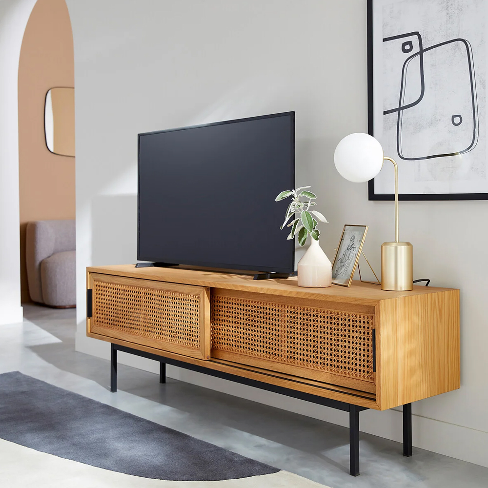 ТВ-тумба с плетеным декором Tate Wicker TV Stand