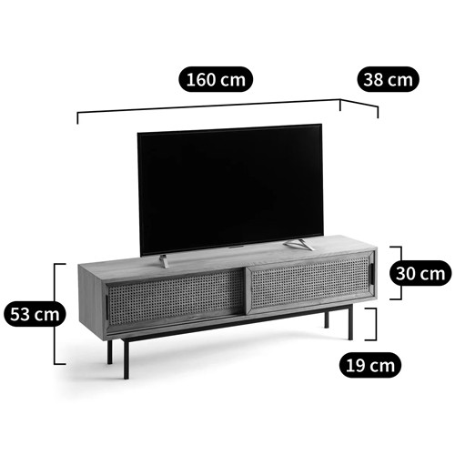 ТВ-тумба с плетеным декором Tate Wicker TV Stand