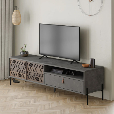 ТВ-тумба с раздвижными дверцами Mallin Metal TV Stand