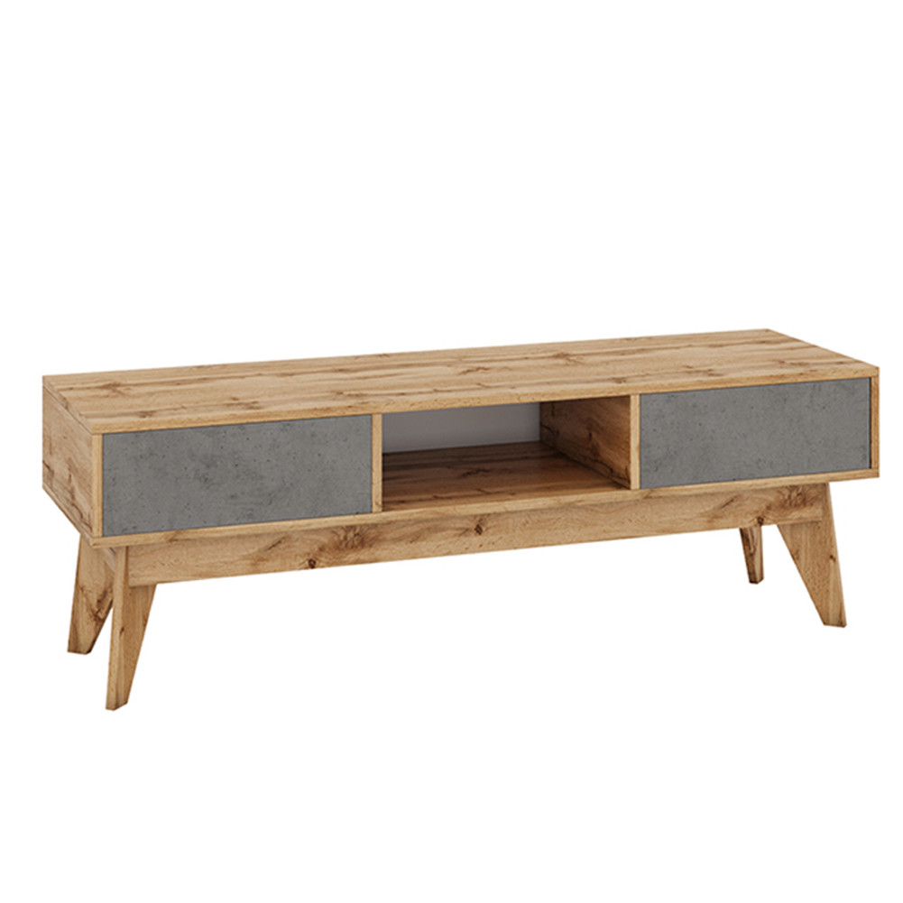 ТВ-тумба с фасадом цвета серый бетон Grace of Furniture