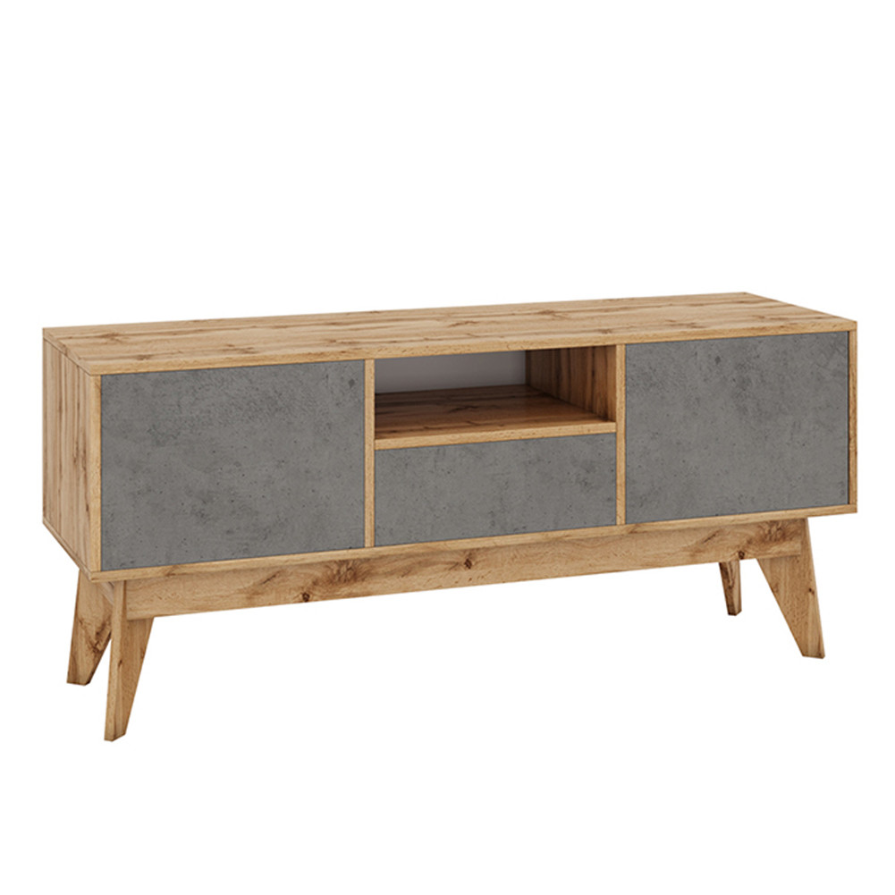 ТВ-тумба с фасадом цвета серый бетон Grace of Furniture