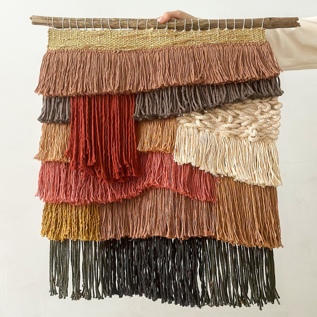 Текстильное Панно с бахромой