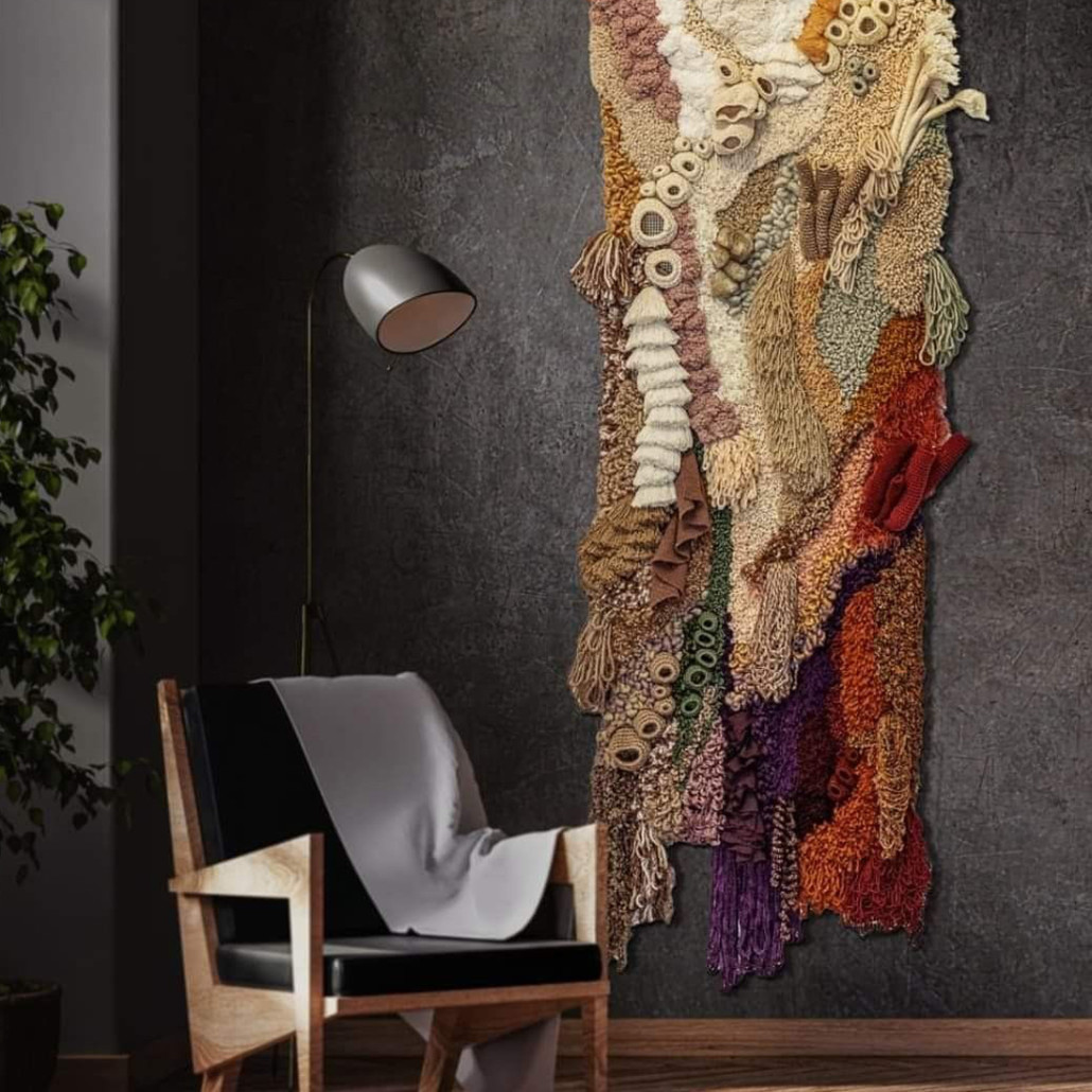 Тканый вручную абстрактный гобелен Коралловый риф Coral reef