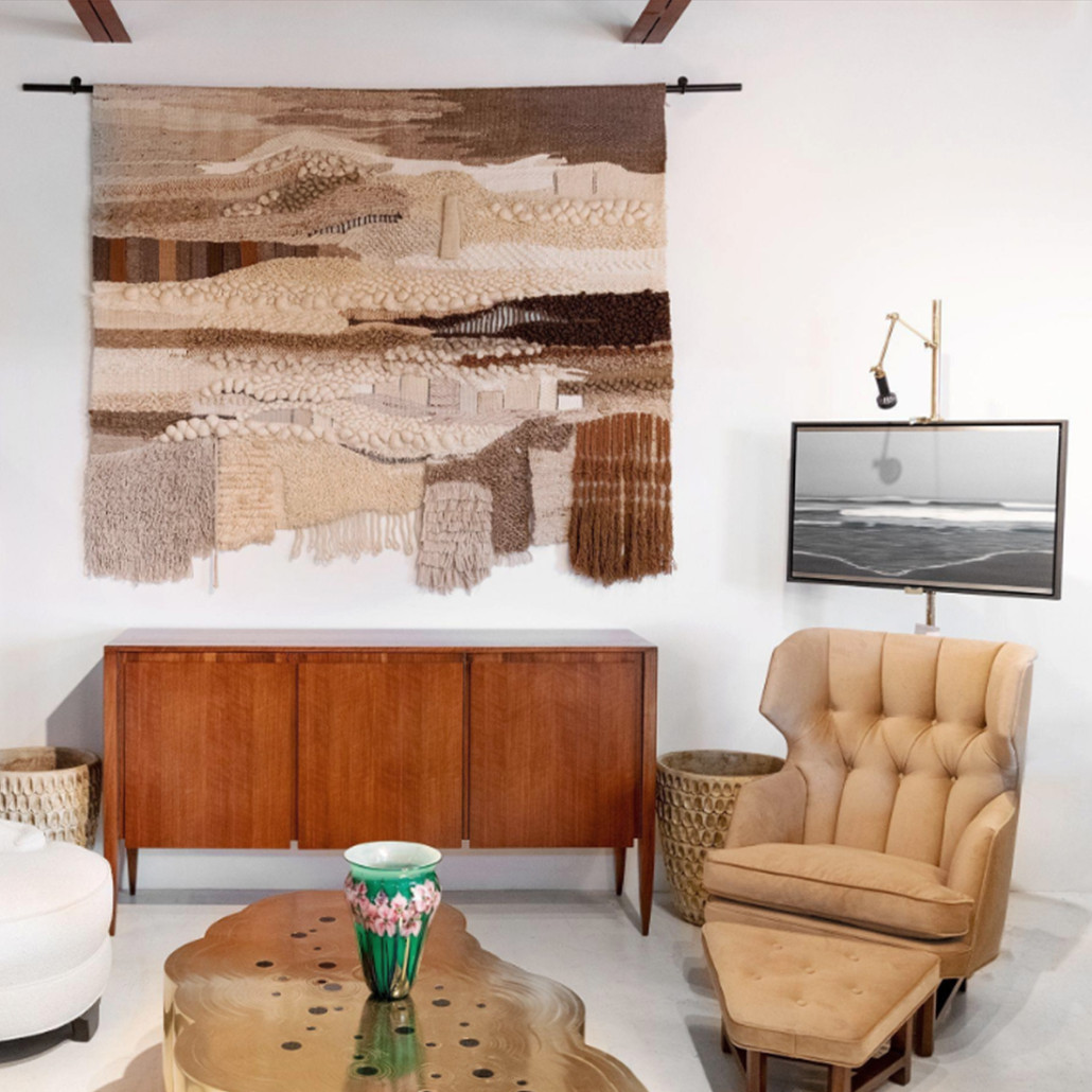 Тканый вручную монументальный настенный гобелен Earth Flow