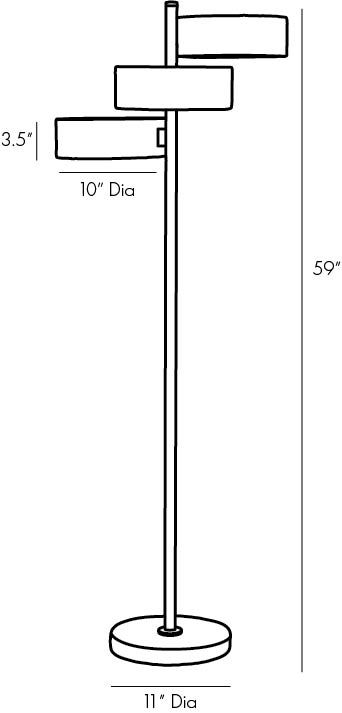 Торшер Arteriors HUTTON FLOOR LAMP