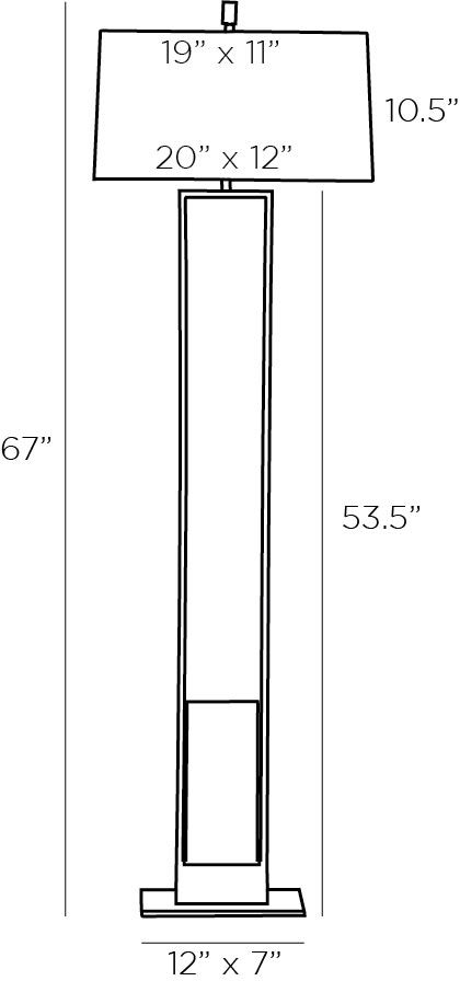 Торшер Arteriors MARKHAM FLOOR LAMP Brass