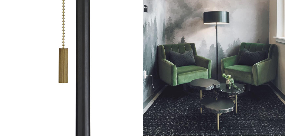 Торшер Arteriors VIOLETTA FLOOR LAMP Black