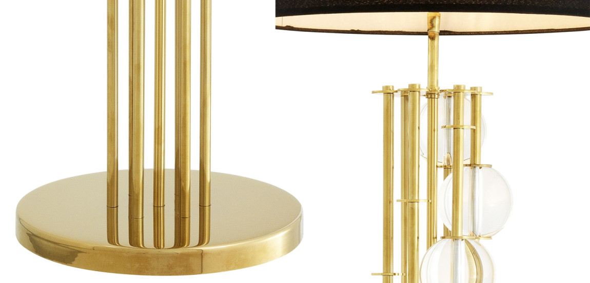 Торшер Eichholtz Floor Lamp Lorenzo Gold & black
