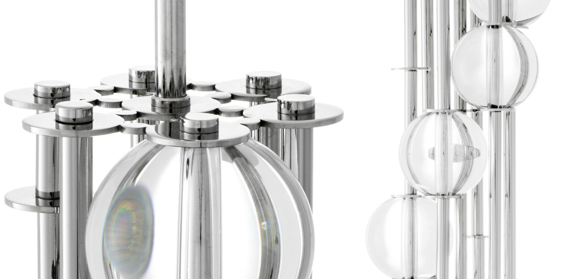 Торшер Eichholtz Floor Lamp Lorenzo Nickel & black