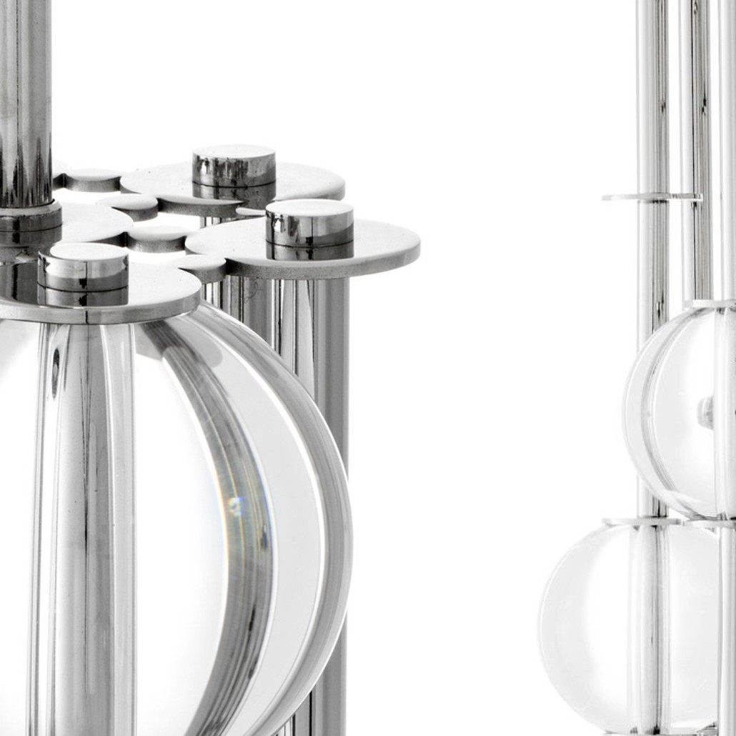 Торшер Eichholtz Floor Lamp Lorenzo Nickel & white