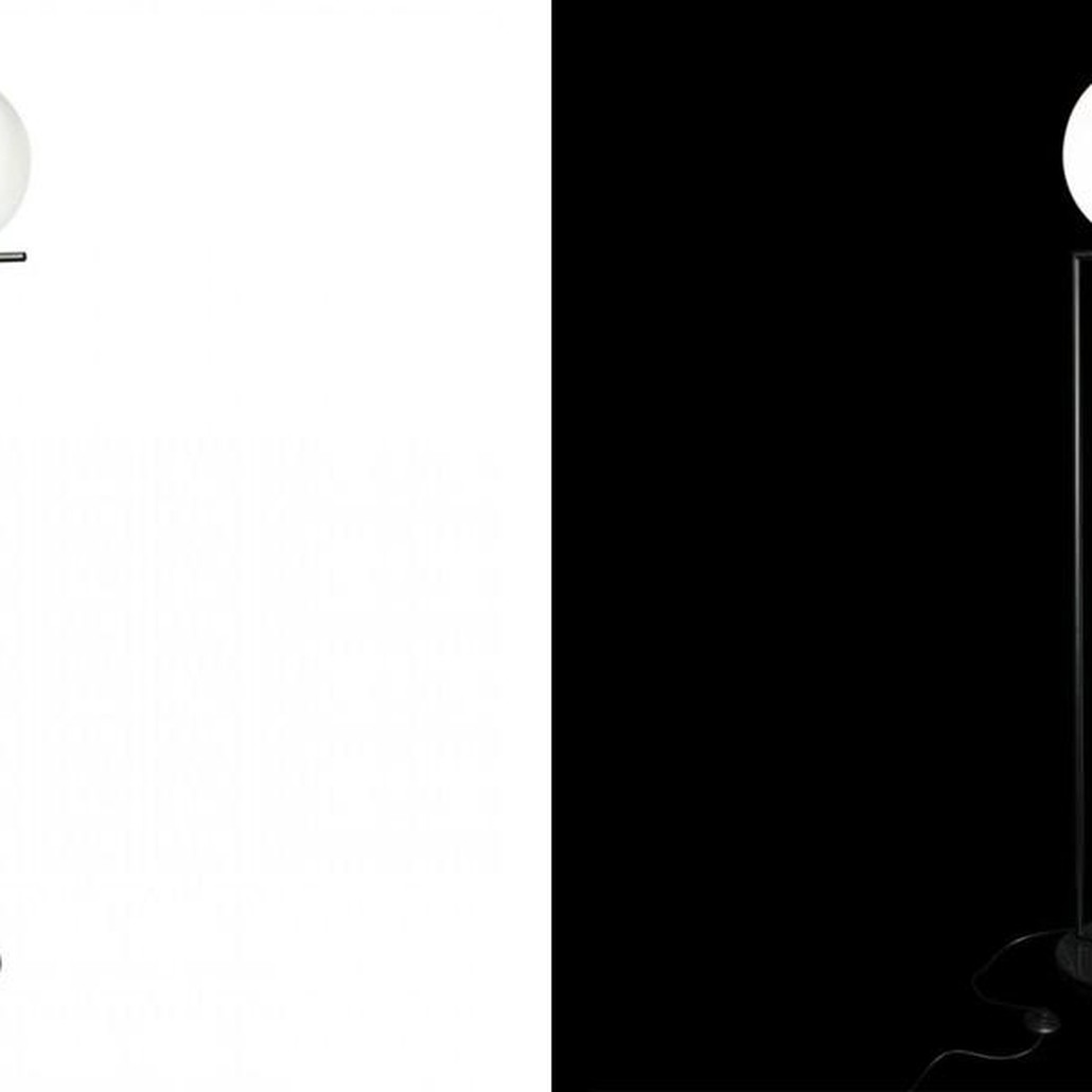 Торшер Flos IC Lights Black c мраморным основанием