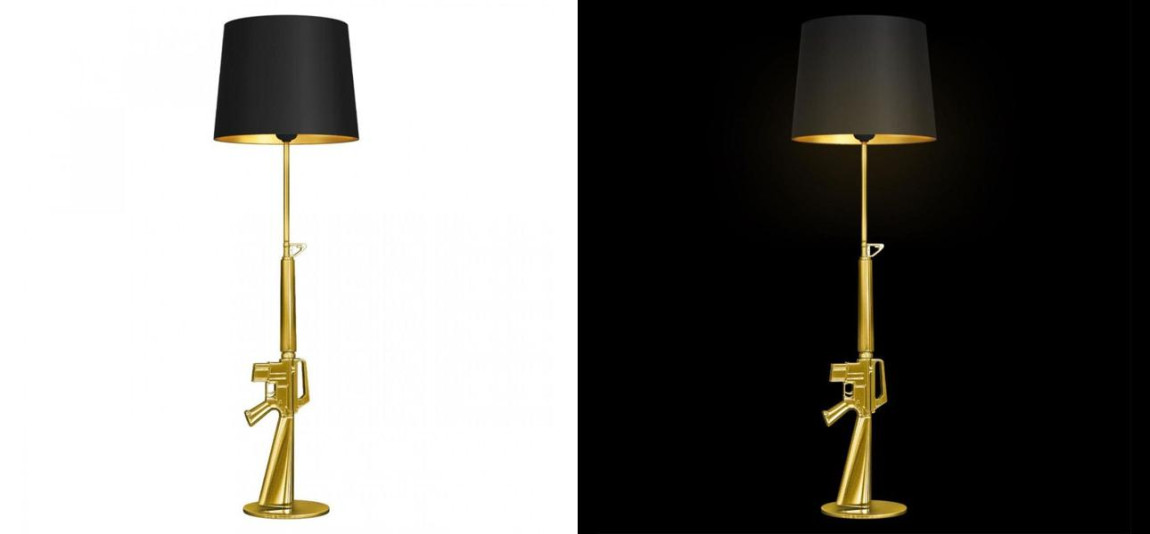 Торшер FLOS Lounge Gun Золотое ружье