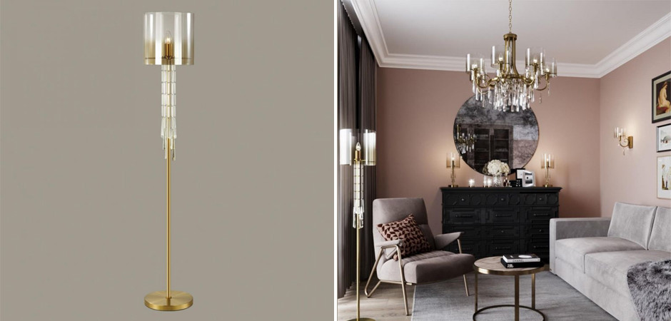 Торшер Glass World Bronze